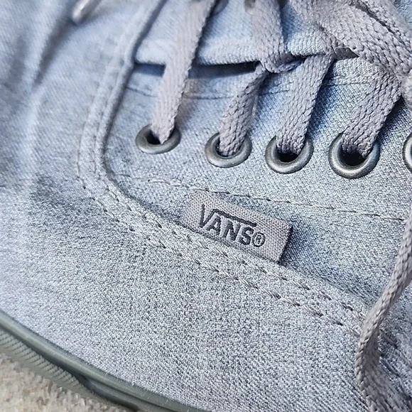 Vans Gray Low-Top Sneakers Classic Grey Canvas Design - Picture 7 of 8